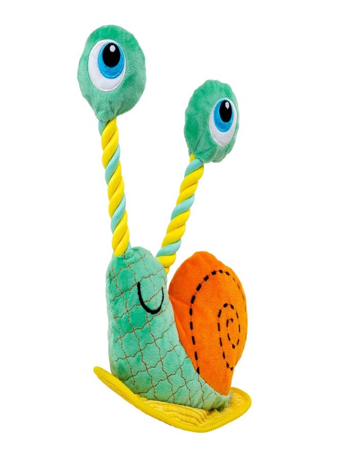 KONG Bendeez Dog Toy – Durable Plush with Rope, Flexible Twistable Design, Squeaker for Interactive Play, Large Size for All Dogs (Snail) - Image 5